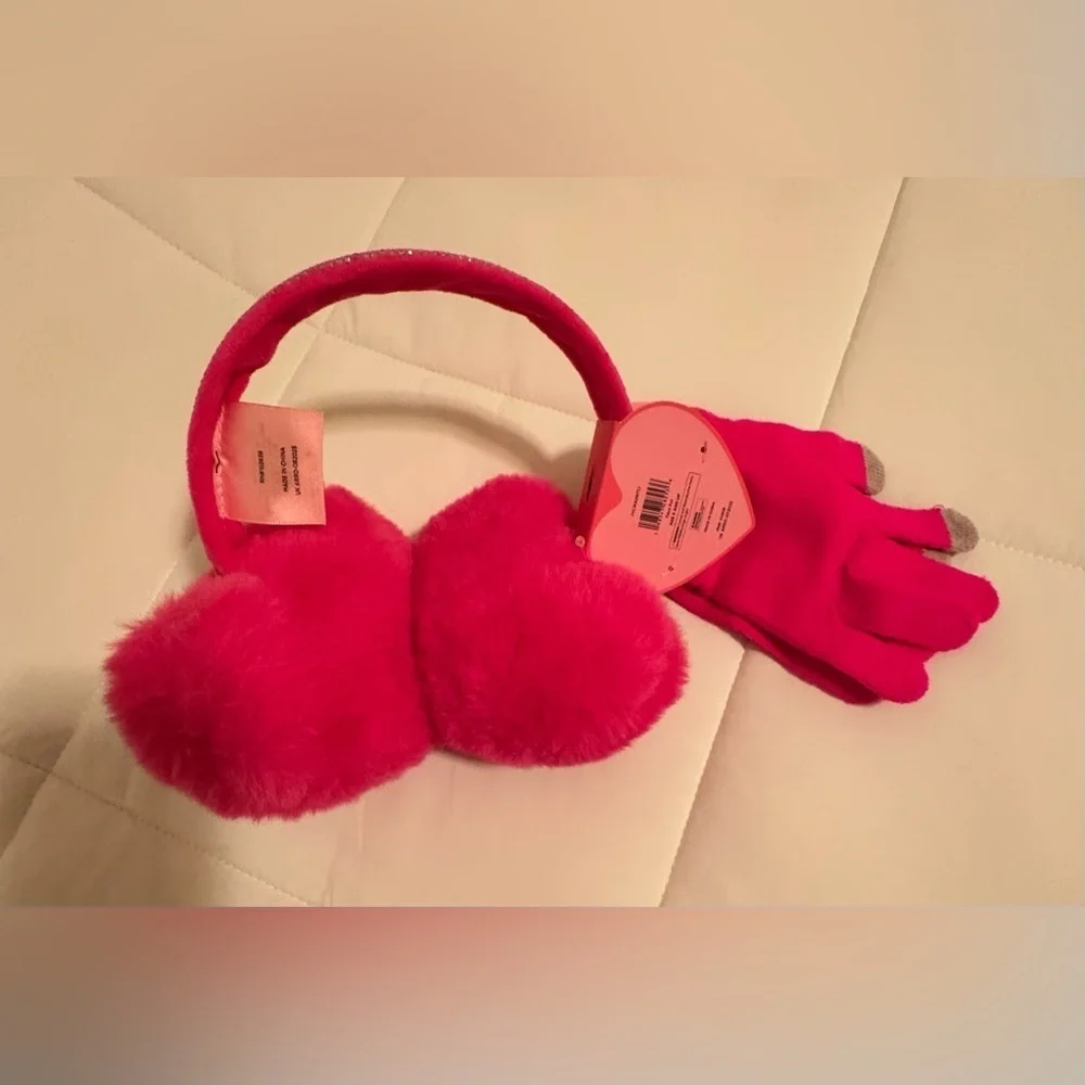 Juicy Couture Vibrant Pink Rhinestone Earmuffs